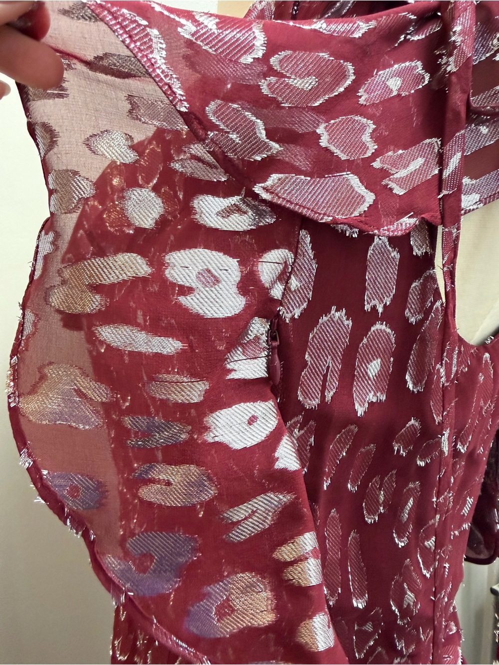 Veronica Beard Leighton Silk One Shoulder Dress Ruche Ruffle Ruched Size 8 - Picture 11 of 16